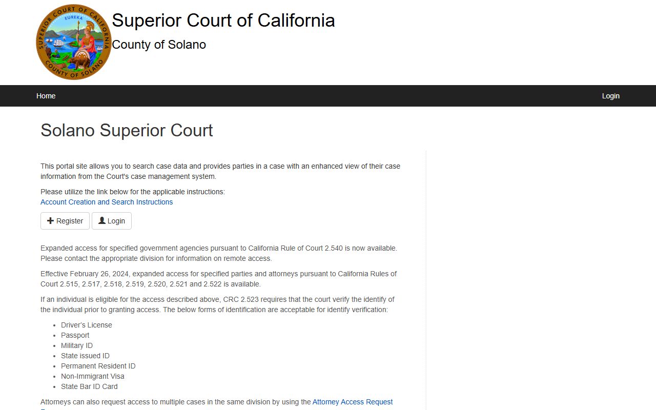 Solano County court records after arrest court portal